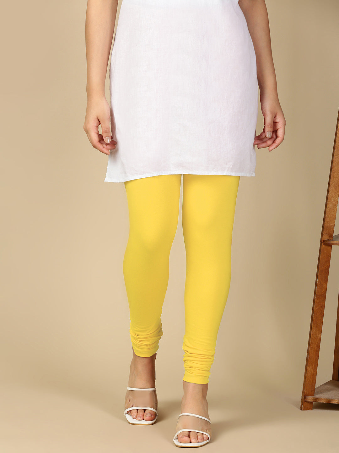 Lemon Premium Cotton Stretch Churidar - PYNK