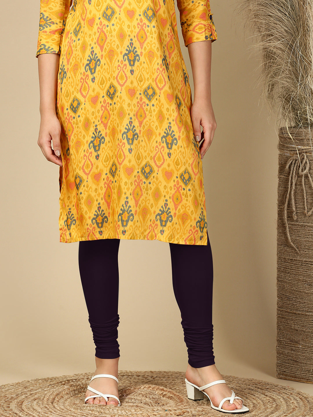 Plum Premium Cotton Stretch Churidar - PYNK