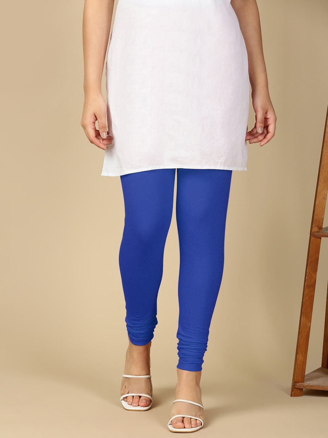 Ink Blue Premium Cotton Stretch Churidar - PYNK