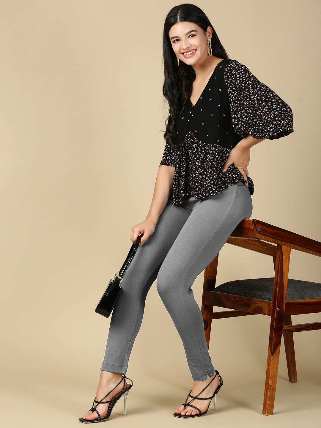 Cloud Grey Kurti Pant - PYNK